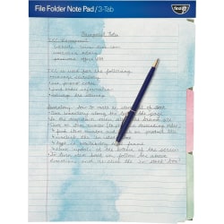 IdeaStream Find It File Folder Notepad, Letter Size, Watercolor, Pack Of 12 Folders