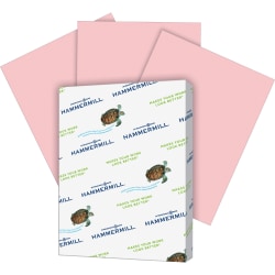 Hammermill® Colors Copy Paper, Pink, Letter (8.5" x 11"), 5000 Sheets Per Case, 20 Lb
