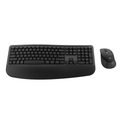 Logitech Signature Comfort Plus Combo MK880 Wireless Keyboard & Mouse Combo, With Palm Rest, For Windows and macOS, Black, 920013968
