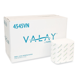 Morcon Tissue Valay® Interfolded Napkins, 1-Ply, White, 6.5 x 8.25, 6,000/Carton