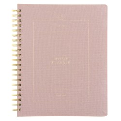 2025-2026 Russell & Hazel Weekly/Monthly Planner, 9-1/8" x 11-1/4", Dew Bookcloth/Gold, July 2025 To June 2026, 103343