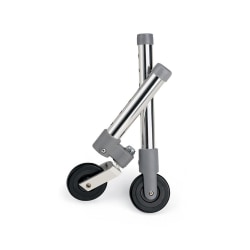 Medline Replacement Walker Wheels, 3", Silver, Set Of 2