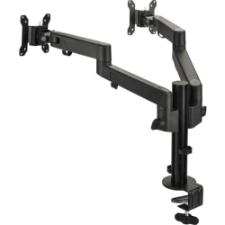 SIIG Dual Arm Pole Multi-Angle Replaceable Articulating Monitor Desk Mount - 14" to 30" - Heavy Duty Multi-Adjustable Mount - Up to 17.6lbs
