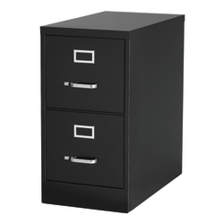 WorkPro® 25"D Vertical File Cabinet, 2-Drawer, Black