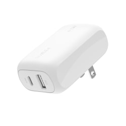 Belkin BoostCharge Dual Wall Charger For iPhone/Samsung/Google, White