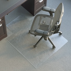 Realspace™ Chair Mat For Thin Commercial-Grade Carpets, Advantage, Standard Lip, 36"W x 48"D, Clear