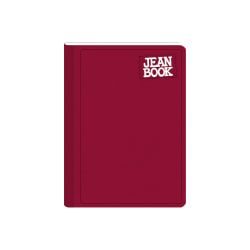 Norma Notebook, Jean, 100 Sheets, College-Ruled, 7-1/2" x 9-3/4", Burgundy, Total Qty 1