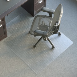 Realspace™ Advantage Commercial Pile Chair Mat, Wide Lip, 45" x 53", Clear
