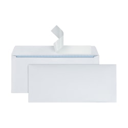 Office Depot® Brand #10 Security Envelopes, Clean Seal, White, Box Of 250