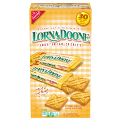 Lorna Doone Shortbread Cookies, 1.5 Oz, 6 Cookies Per Pack, Box Of 30 Packs
