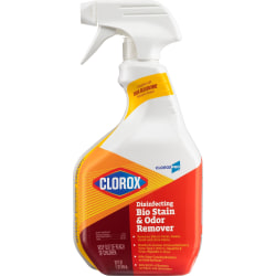 CloroxPro Disinfecting Bio Stain & Odor Remover Spray - Ready-To-Use Spray - 32 fl oz (1 quart) - 216 / Bundle - Translucent