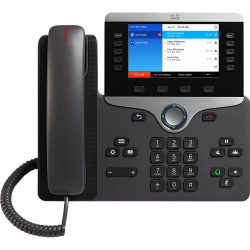 Cisco 8841 IP Phone - Wall Mountable, Desktop - Charcoal Gray - 5 x Total Line - VoIP - Caller ID - SpeakerphoneUnified Communications Manager, Unified Communications Manager Express, User Connect License - 2 x Network
