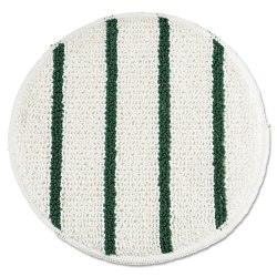 Rubbermaid® Commercial Low Profile Scrub-Strip Carpet Bonnet, 19" Diameter, White/Green