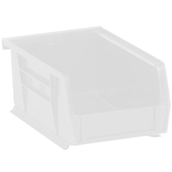 Partners Brand Plastic Stack & Hang Bin Boxes, Small Size, 9 1/4" x 6" x 5", Clear, Pack Of 12