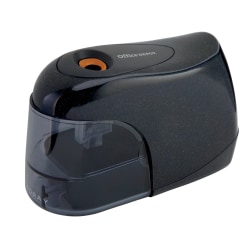 Office Depot® Brand Cordless Pencil Sharpener, Black/Silver