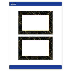 Avery® Printable Postcards With Sure Feed® Technology, 4" x 6", Matte White With Black Border with Gold Pattern, Pack Of 20
