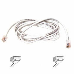 Belkin 3ft CAT6 Ethernet Patch Cable Snagless, RJ45, M/M, White - Patch cable - RJ-45 (M) to RJ-45 (M) - A3L98003WHTS