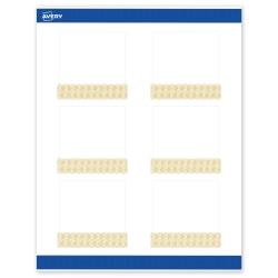 Avery® Printable Labels With Sure Feed® Technology, S00-EX5, Square, 3" x 3", Matte White With Preprinted Gold Lace Trim Pattern, Pack Of 60