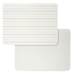 Charles Leonard Dry Erase Board, 2-Sided Lined/Plain, 9" X 12", Pack Of 6