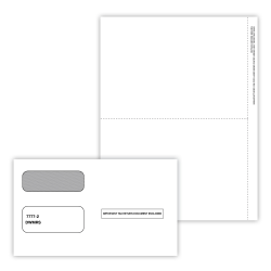 ComplyRight® 1099-MISC Blank Recipient Only Tax Form Set, 3-Part, 2-Up, Copy B (No Backer), State/File, 8-1/2" x 11", Pack Of 50