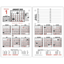 2025 AT-A-GLANCE® Daily Loose-Leaf Desk Calendar Refill, 4-1/2" x 7-1/2", Burkhart's Day Counter, January To December