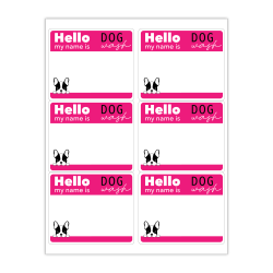 Custom 2-Color Laser Sheet Labels And Stickers, 3-1/3" x 4" Rectangle, 6 Labels Per Sheet, Box Of 100 Sheets
