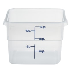 Cambro Translucent CamSquare Food Storage Containers, 12 Qt, Pack Of 6 Containers