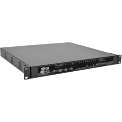 Tripp Lite 16-Port KVM Switch Cat5 Over IP 1 Local 2 Remote User 1U TAA GSA - 16 Computer(s) - 1 Local User(s) - 2 Remote User(s) - 1600 x 1200 - 16 x Network (RJ-45) - 2 x PS/2 Port - 2 x USB - Rack-mountable - 1U