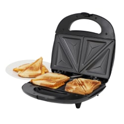 MegaChef Electric Panini Press Grill And Sandwich Maker, 4-1/2"H x 8-13/16"W x 9-3/16"D, Black