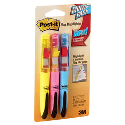 Post-it® Flag Plus Highlighters, Assorted Colors, Pack Of 3