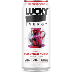 Lucky Energy Drink, Red Ryder Punch, 16 Oz, Total Qty 1