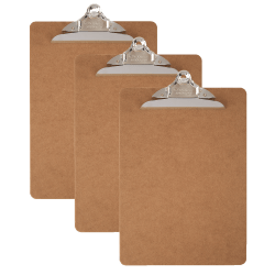 Office Depot® Brand Wood Clipboards, 9"x 12-1/2", 100% Recycled Wood, Pack Of 3
