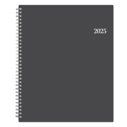 2025 Blue Sky Weekly/Monthly Planning Calendar, 8-1/2" x 11", Passages Charcoal Gray, January To December