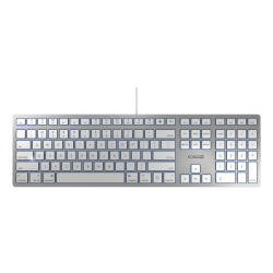 Cherry KC 6000 Slim Wired Keyboard For Mac, Silver/White