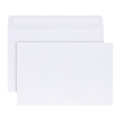 Office Depot® Brand Greeting Card Envelopes, A9, 5-3/4" x 8-3/4", Gummed Seal, White, Box Of 100
