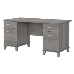 Bush Furniture Somerset 60"W Office Computer Desk, Platinum Gray, Standard Delivery