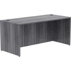 Lorell® Essentials 66"W Computer Desk, Weathered Charcoal