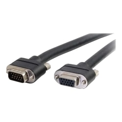 C2G Select 3ft Select VGA Video Extension Cable M/F - In-Wall CMG-Rated - VGA extension cable - HD-15 (VGA) (F) to HD-15 (VGA) (M) - 3 ft - thumbscrews - black