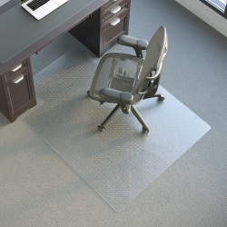 Realspace™ Advantage Commercial Pile Chair Mat, Wide Lip, 46" x 60", Clear