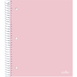 Office Depot® Brand Stellar Poly Notebook, 8-1/2" x 11", 5 Subject, College Ruled, 200 Sheets, Blush