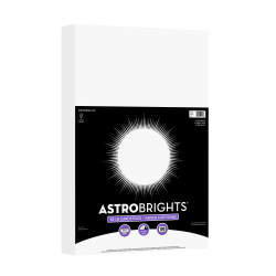 Astrobrights Cardstock, 11" x 17", Astro White, 97 Brightness, Total Qty 100