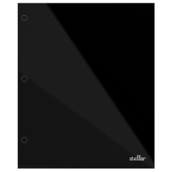Office Depot Brand Stellar Laminated 2-Pocket Paper Folder, Letter Size, Black