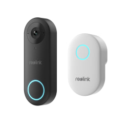 Reolink 5.0-Megapixel Wi-Fi Doorbell Camera With Chime, Black