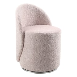 Office Star Lystra Swivel Accent Vanity Chair, Dusty Rose