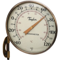 Taylor 481BZN Heritage Collection Dial Thermometer (4.25") - Easy-to-read Measurement, Weather Proof - For Indoor, Outdoor - Bronze