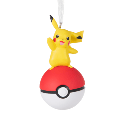 Hallmark Pokémon Ball Ornament, 3"H x 2"W x 1-1/2"D, Multicolor