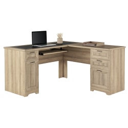 Realspace® Magellan 59"W L-Shape Corner Desk, Blonde Ash