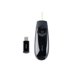 Kensington Presenter Expert Green Laser with Cursor Control - Presentation remote control - 4 buttons - RF - black