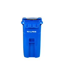 Alpine Industries Plastic, Outdoor Trash Can, 64 Gallons, Blue (500-64-BLU)