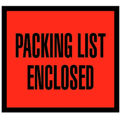 Tape Logic® "Packing List Enclosed" Envelopes, Full Face, 4 1/2" x 5 1/2", Red, Pack Of 1,000